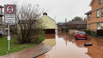 Goldwire Lane in Monmouth was hit by the flooding