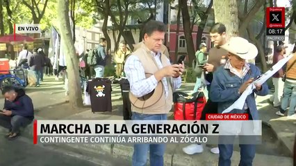 Colectivos y contingentes de la Generación Z comienzan a llegar al Zócalo