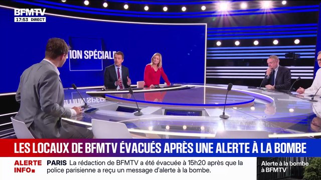 Alerte à la bombe à BFM TV : Les programmes ont été interrompus pendant plus de 2h - La Préfecture a considéré le mail de menaces comme crédible - 5 équipes cynophiles et des démineurs mobilisés - Regardez les explications