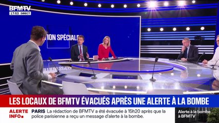 Alerte à la bombe à BFM TV : Les programmes ont été interrompus pendant plus de 2h - La Préfecture a considéré le mail de menaces comme "crédible" - 5 équipes cynophiles et des démineurs mobilisés - Regardez les explications