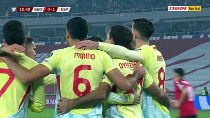 Le but d'Oyarzabal pour l'Espagne - Foot - Qualif. Coupe du monde