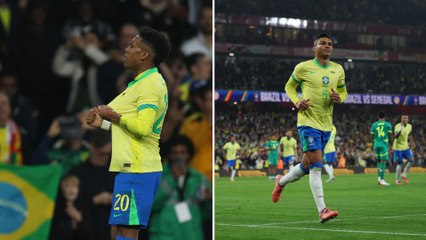 Estêvão and Casemiro give Brazil the lead in the first half against Senegal