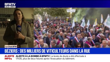 Des milliers de viticulteurs se sont réunis dans les rues de Béziers ce samedi