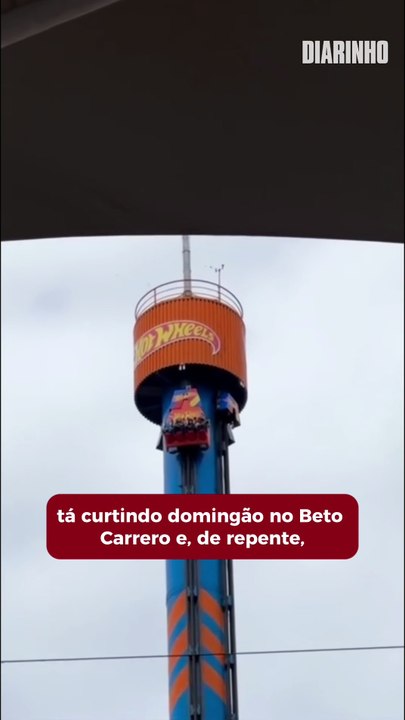 Irmãos ficam presos a 100m do chão no Beto Carrero