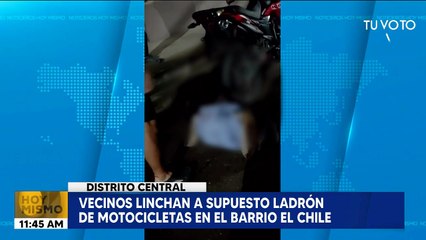 Vecinos golpean a supuesto ladrón de motos en Tegucigalpa