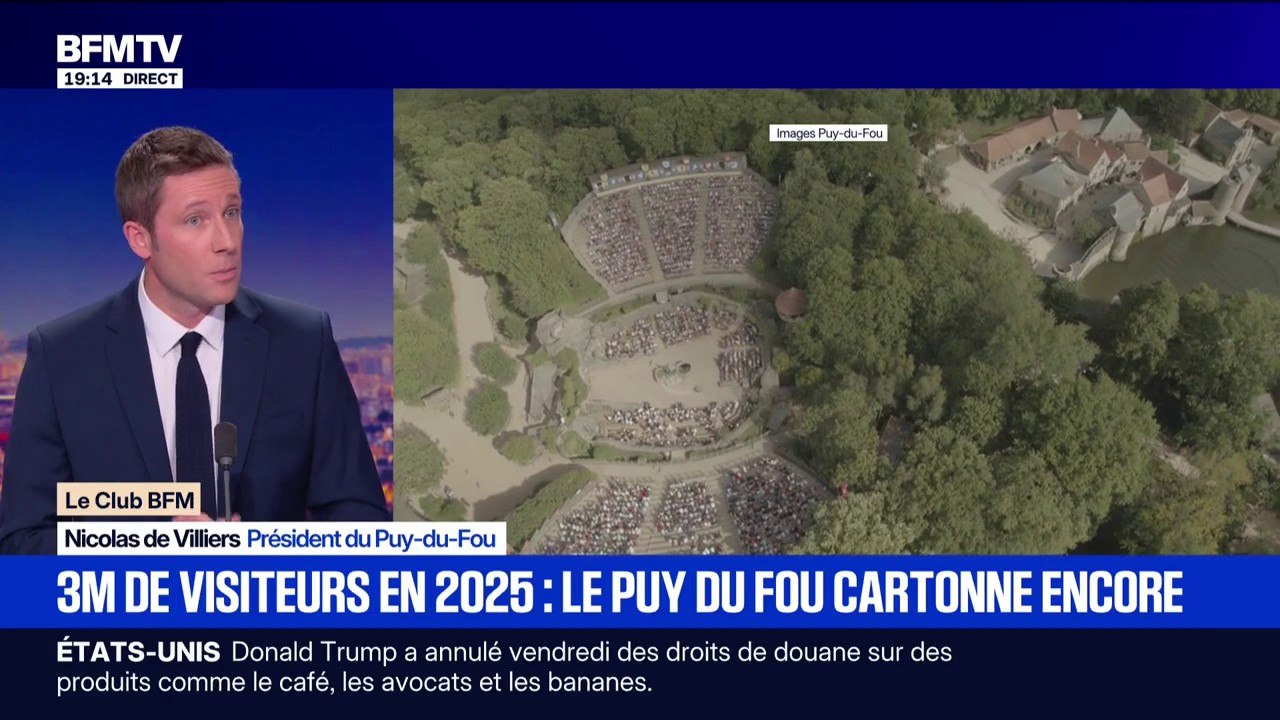 3 millions de visiteurs en 2025 pour le Puy du Fou: "C'est une fierté et une joie", déclare Nicolas de Villiers, président du parc