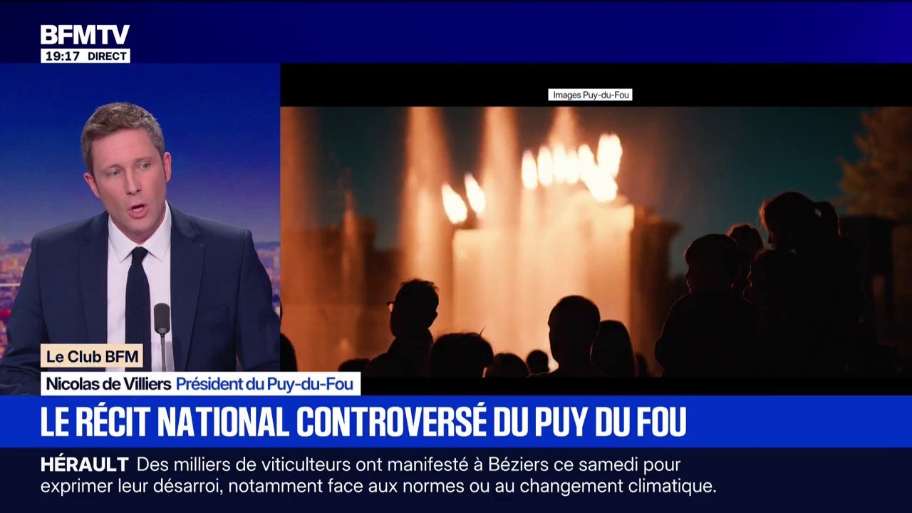 Un récit national controversé du Puy du Fou: "Nous montrons une France glorieuse, une France qui fait envie", explique Nicolas de Villiers, président du parc