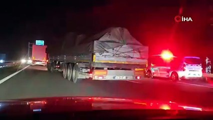 Anadolu Otoyolu’nda feci kaza: Otomobilin çarptığı yaya hayatını kaybetti