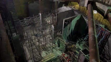 Kabataş'ta metro inşaatında iskele çöktü: Yaralılar var