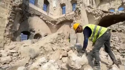 Reconstrucción en Gaza: palestinos buscan restaurar un histórico palacio devastado por la guerra