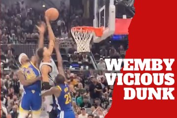 Video shows why Victor Wembanyama is a cheat code dunking on NBA players