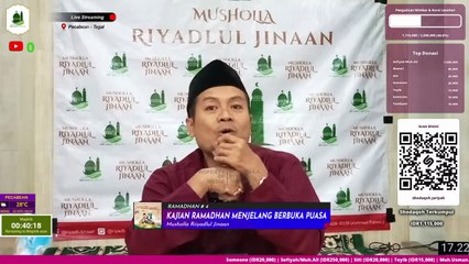 RAMADHAN KE 4 - KAJIAN MENJELANG BUKA PUASA - RIYADLUL JINAAN