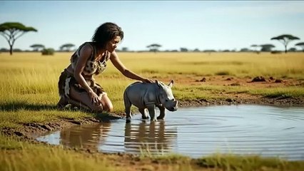 Life 3.1 M Years Ago_ Homo habilis _ Giant Ostrich VS Rhino Ancestors – The Deadliest Encounter(360P)