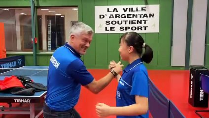 Lisa Zhao et le directeur sportif de Bayard Argentan Laurent Launay