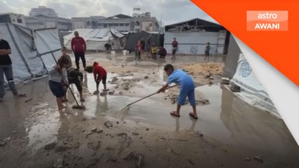 Rakyat Palestin derita dalam hujan musim sejuk, bantuan tempat perlindungan disekat Israel