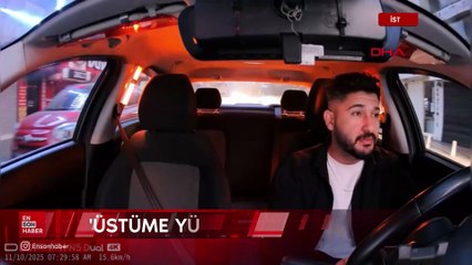 Kağıthane’de taksiciyle motosikletli arasında şerit tartışması yaşandı