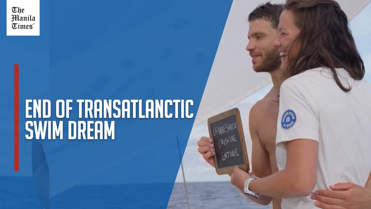 French "eco-adventurers" abandon transatlantic swim after boat damage