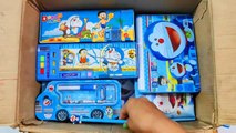 Unboxing Cute Doraemon Stationery📚, Pouch, Pencil Case, Notebook, Sharpener, Eraser, Pen, Gift Pack