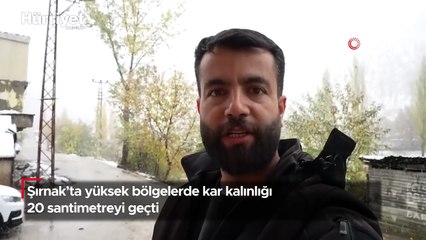 Şırnak’ta kar kalınlığı 20 santimetreyi geçti