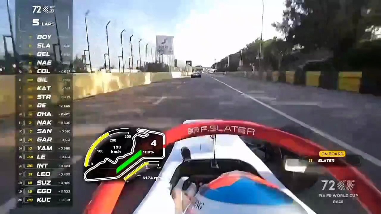 FR World Cup 2025 Macau GP Race Slater Crash