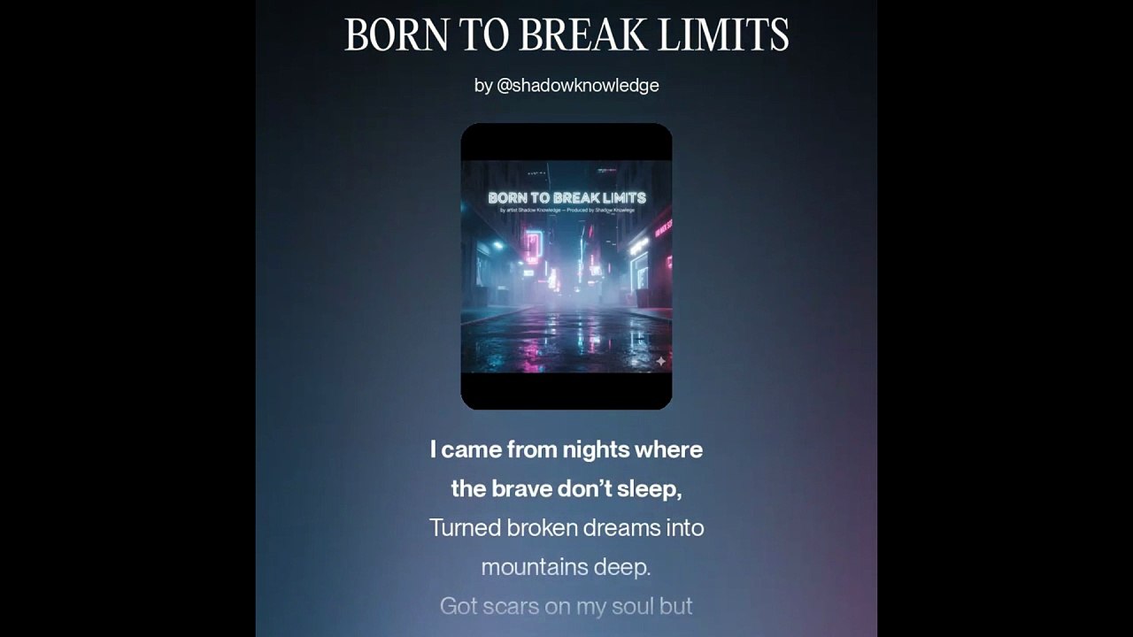 BORN TO BREAK LIMITS – Shadow Knowledge (Official Music Video)