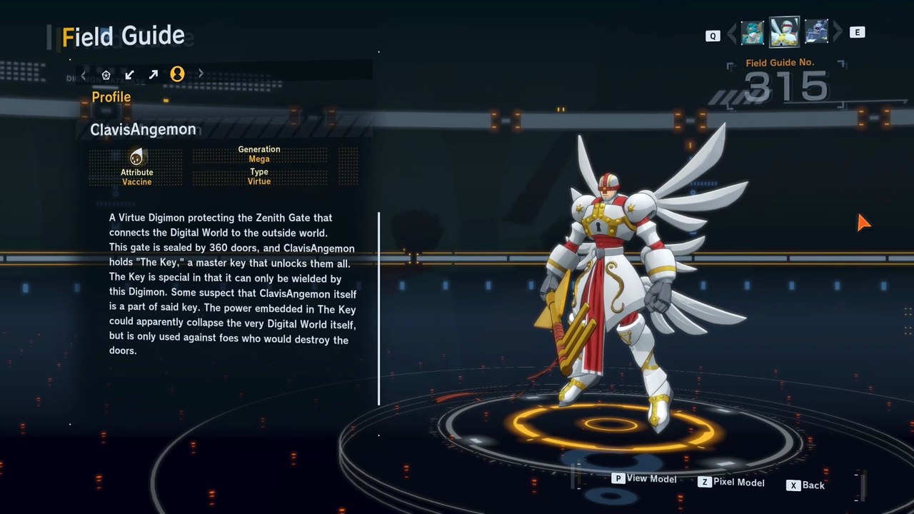 clavisangemon all digivolution/de-digivolution/profile Digimon Story Time Stranger