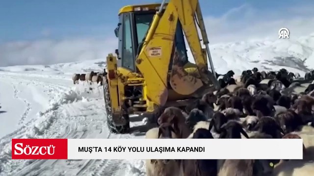 Muş'ta 14 köy yolu ulaşıma kapandı