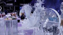 Esculturas de hielo de héroes  y villanos en Torrejón de Ardoz
