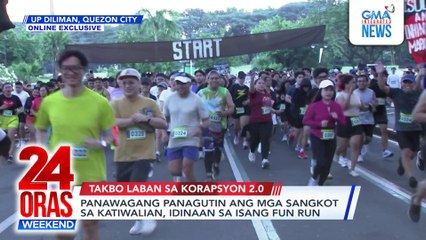 Online Exclusive: Panawagang panagutin ang mga sangkot sa katiwalian, idinaan sa isang fun run | 24 Oras Weekend