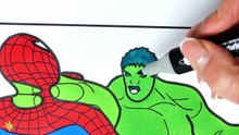 Hulk VS Spider-Man Coloring Pages - Hulk Strangles Spiderman Coloring - Coloring Pages