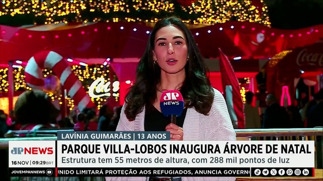 Parque Villa-Lobos inaugura árvore de Natal