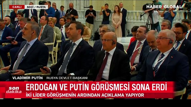 Soçi'deki kritik görüşme sona erdi! Erdoğan ve Putin'den flaş tahıl koridoru açıklaması