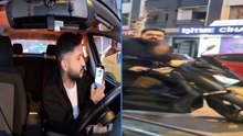 Hatalı sollamadan tartışma çıktı: Motosikletli, taksi şoförüne el hareketi yaptı