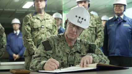 미 해군참모총장, HD현대중공업 함정 건조현장 찾아...마스가 논의 / YTN