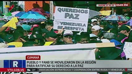 Pueblo y FANB se movilizaron en Sucre para ratificar su derecho a la paz - 27.10.2025