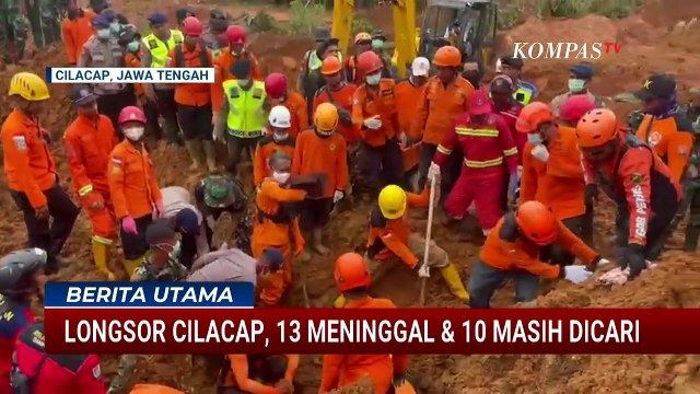 Pantauan Udara Lokasi Longsor di Cilacap, Tim SAR Persempit Area Pencarian Korban | BERUT