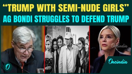 ‘Trump With Half-Naked Girls’ Question STUNS Bondi, She Tries To EVADE Query on Trump–Epstein Link