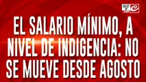 El salario mínimo a nivel de indigencia : no se mueve desde Agosto