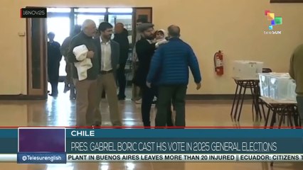 Chile, pres. Gabriel Boric cast his vote in 2025 general elections
