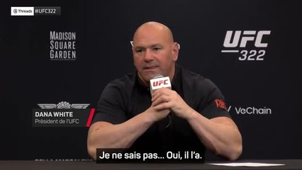 UFC 322 - Dana White temporise sur une éventuelle ceinture BMF pour Benoît Saint Denis