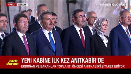 Yeni kabine ilk kez Anıtkabir'de... Cumhurbaşkanı Erdoğan: Türkiye Yüzyılı inşası hedefiyle yola çıkıyoruz