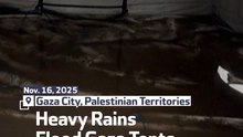 Heavy Rains Flood Gaza Tents