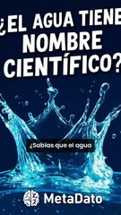 ¿El agua tiene nombre científico_¡La verdad detrás de H2O