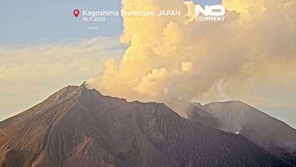 Wulkan Sakurajima wybuchł w Japonii, a popiół wzbił się wysoko nad Kagoshimą