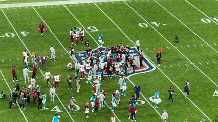 ¡Final del partido! Victoria de los Dolphins y rezos al final del partido