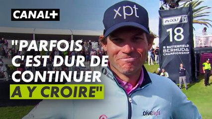L'émotion d'Adam Schenk après sa victoire sur le Bermuda Championship