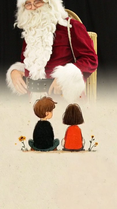 plongez dans la magie de noel deux yeux émerveillés qui suivent le pere noel