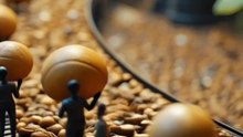 Tiny Workers Transporting Coffee Beans _ Miniature Coffee World