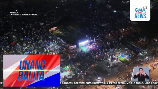 Manila DRRMO – 120,000 na miyembro ng Iglesia ni Cristo, nagpalipas ng magdamag sa Quirino Grandstand | Unang Balita
