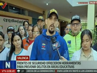 Órganos de seguridad fortalecen el plan "Mi liceo, mi zona segura" en Carabobo